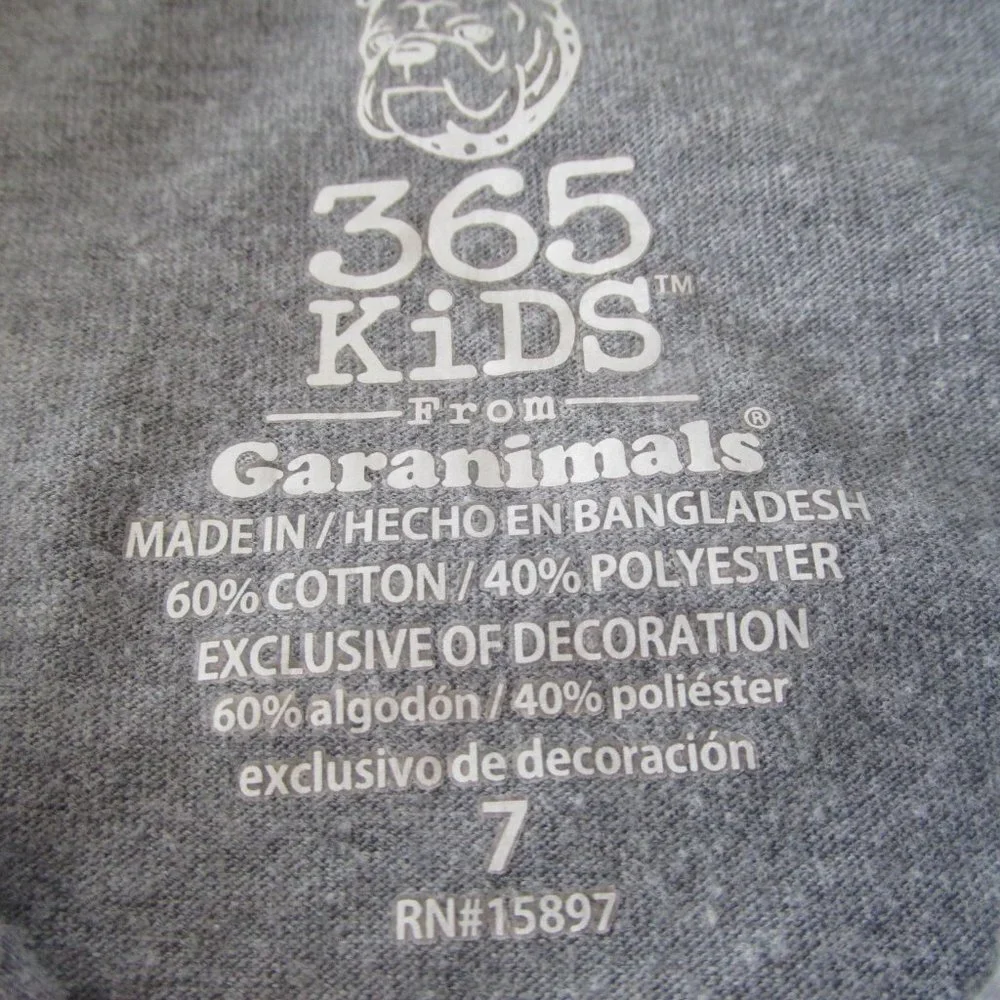 Garanimals 365 Kids Pullover Polo Shirt Youth Boys 7 Gray Short Sleeve Shark Top
